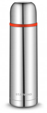 Термос Starwind 10-500, 500 мл, корпус нержавеющая сталь/колба нержавеющая сталь, серебристый (10-500)