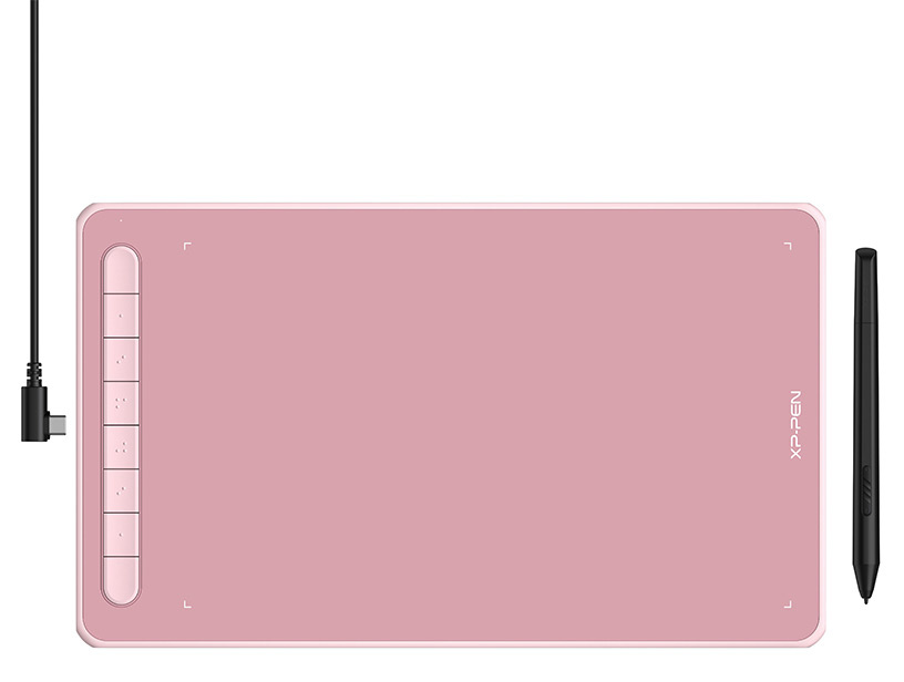 Графический планшет XP-Pen Deco L, 254x152, 5080 lpi, USB, перо - беспроводное, розовый (IT1060_PK)