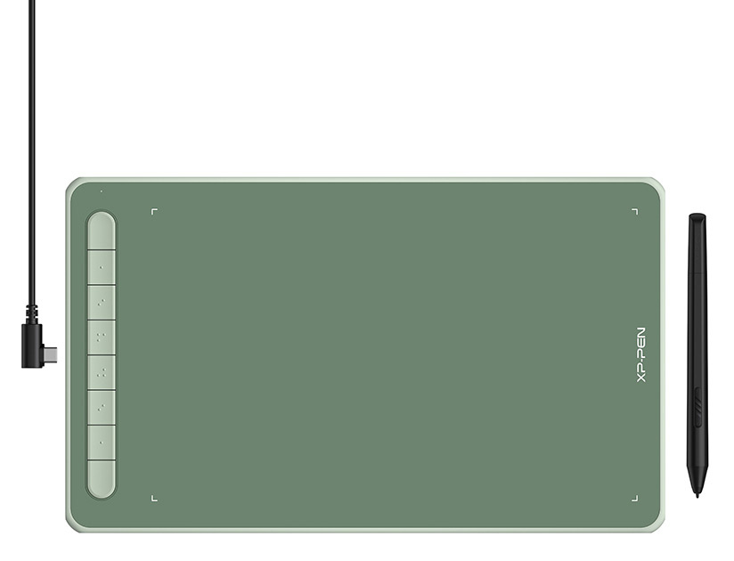 Графический планшет XP-Pen Deco LW, 254x152, 5080 lpi, USB, Bluetooth, перо - беспроводное, зеленый (IT1060B_G)