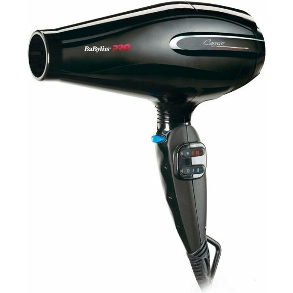 

Фен BaByliss Pro Caruso BAB6520RE 2400Вт, режимов: 3, насадок: 2, черный, BAB6520RE
