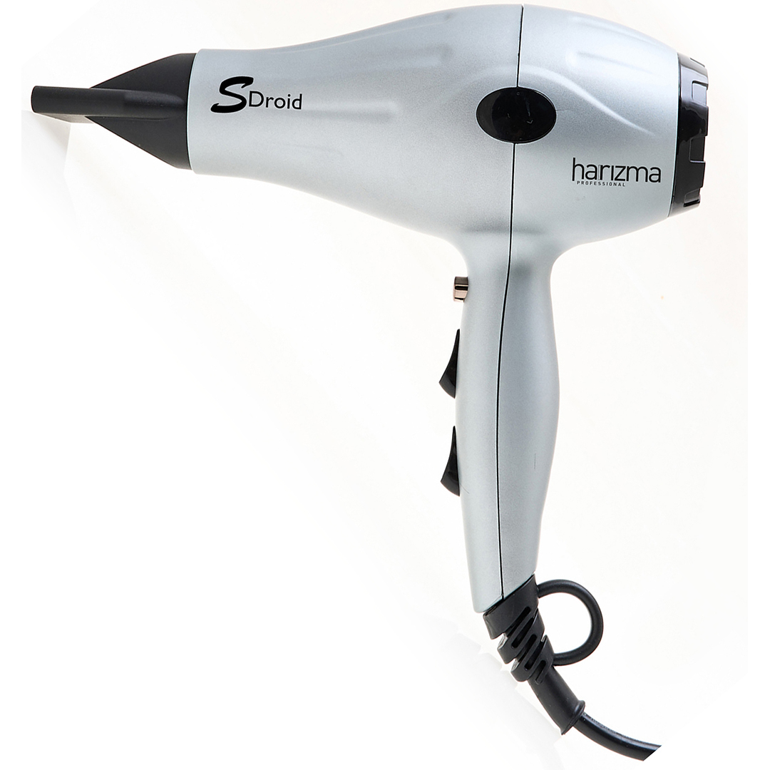 

Фен Harizma S-Droid 2100Вт, режимов: 3, насадок: 2, серебристый (H10223), S-Droid