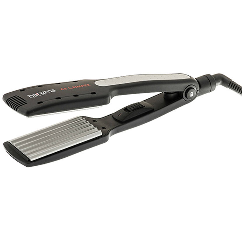 

Щипцы-гофре Harizma Air Crimper GP, 220°C, 48Вт, гальваническое покрытие, режимов: 1, 3м, черный (h10341GP), Air Crimper GP