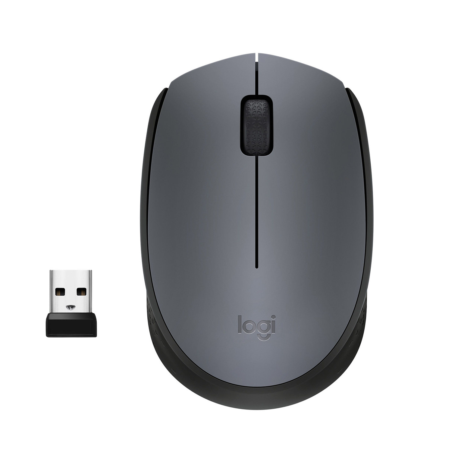 Мышь беспроводная Logitech M170, 1000dpi, оптическая светодиодная, USB, черный/серый (910-004646)