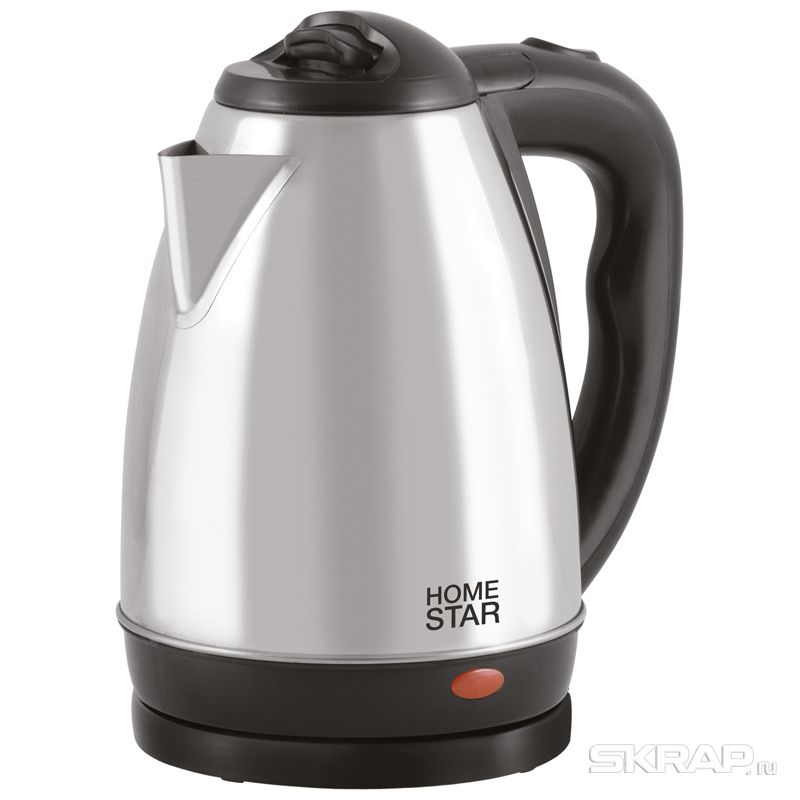 

Чайник Homestar HS-1001 1.8л. 1500Вт, нержавеющая сталь, серебристый/черный (000450), HS-1001