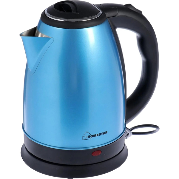

Чайник Homestar HS-1010 1.8л. 1500Вт, нержавеющая сталь, синий/черный (003631), HS-1010
