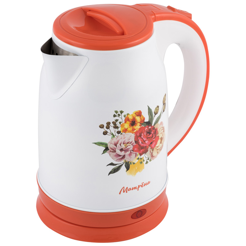 

Чайник Матрёна MA-120 1.8л. 1500Вт, нержавеющая сталь, белый/оранжевый (007387), MA-120