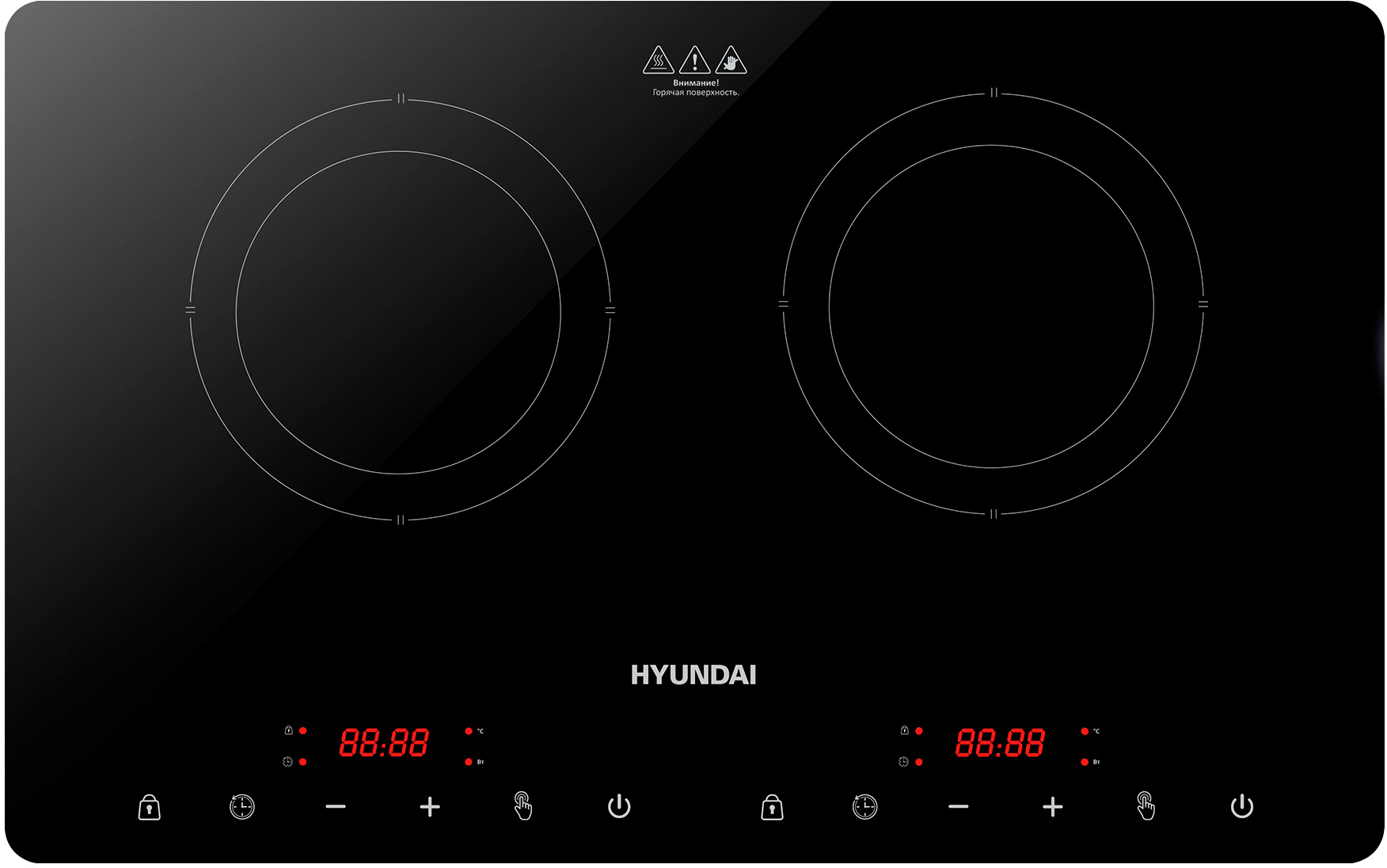 Плита компактная электрическая Hyundai HYC-0109, конфорок - 2 шт
