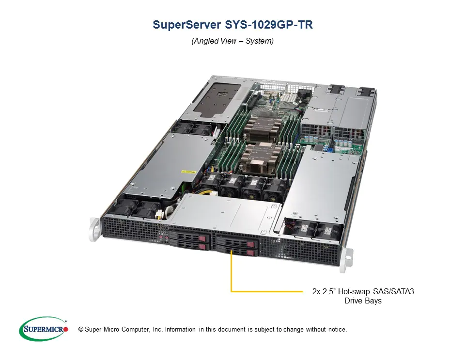 

Сервер Supermicro SuperServer SYS-1029GP-TR, 2xIntel Xeon Gold 6226R (up2), 16x32Gb RAM, 2x960Gb NVMe SSD, 4x2.5" HS, noDVD, noLAN, IPMI, 2x1600Вт (up2), 1U (SYS-1029GP-TR SERVER), SYS-1029GP-TR