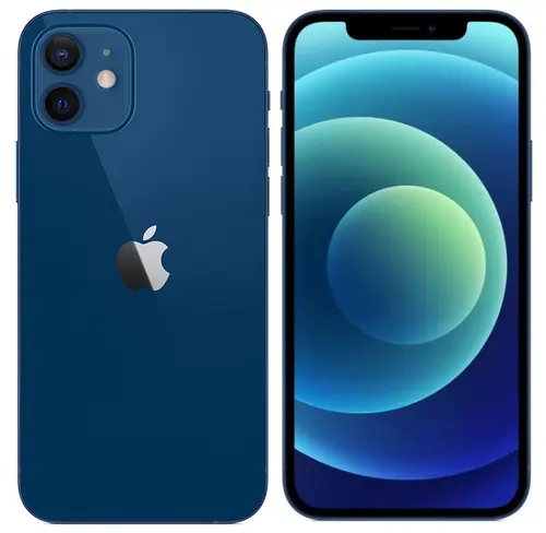 

Смартфон Apple iPhone 12, 6.1" 1170x2532 OLED, Apple A14 Bionic, 4Gb RAM, 128Gb, 3G/4G/5G, NFC, Wi-Fi, BT, 2xCam, 2-Sim (nano SIM+eSIM), 2815 мА⋅ч, Lightning, iOS 14, синий (MGGX3CH/A), iPhone 12