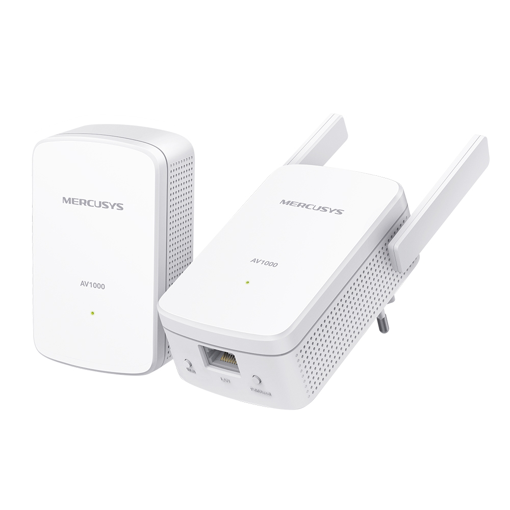 Комплект адаптеров Powerline Wi-Fi Mercusys MP510 KIT, 802.11n 2.4 ГГц 300 Мбит/с, 1x1000 Мбит/сек ( MP510 KIT)