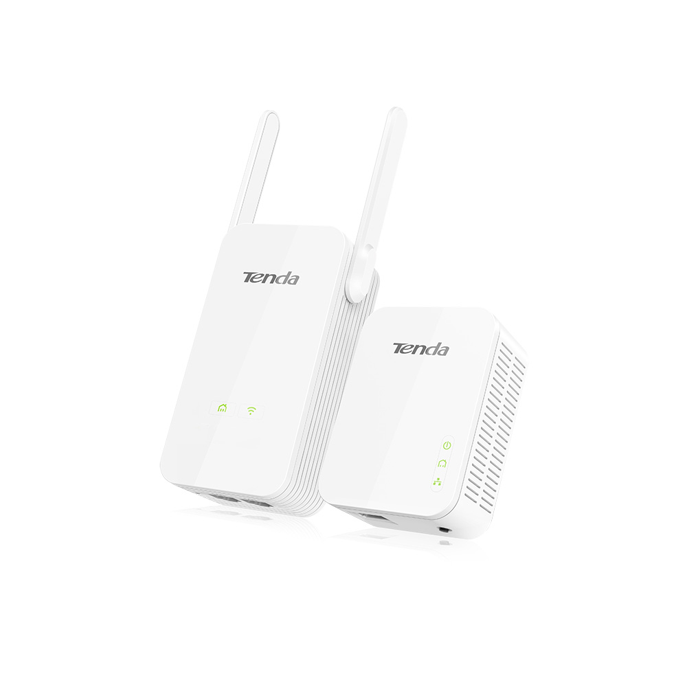 Комплект адаптеров Powerline Wi-Fi Tenda PH5, 802.11n 2.4 ГГц 300 Мбит/с, 2x1000 Мбит/сек, 2x3 dBi