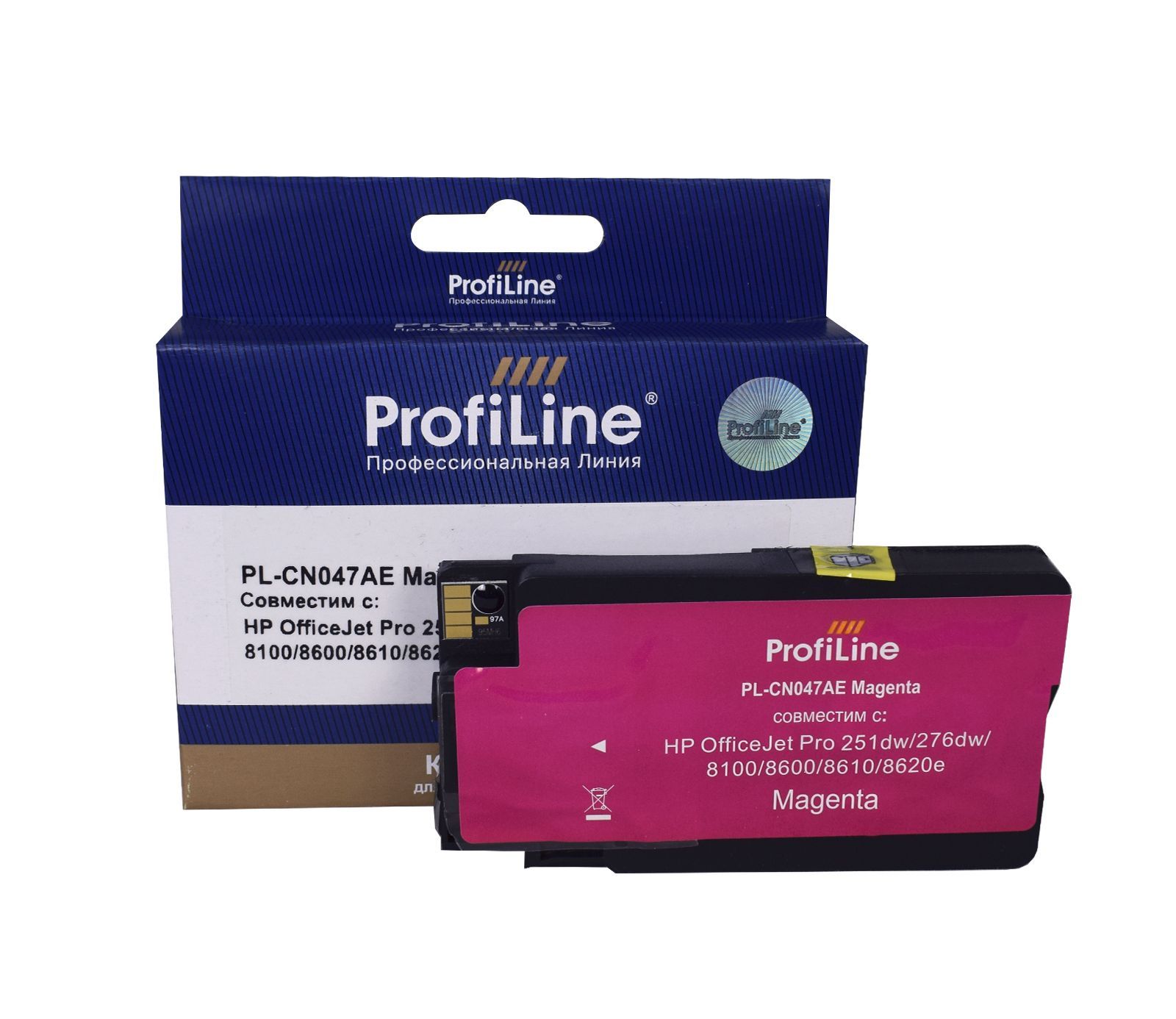 

Картридж струйный ProfiLine PL-CN047AE (951XL/CN047AE), пурпурный, совместимый, для HP OJ Pro 251dw/276dw/8100/8600/8610/8620e