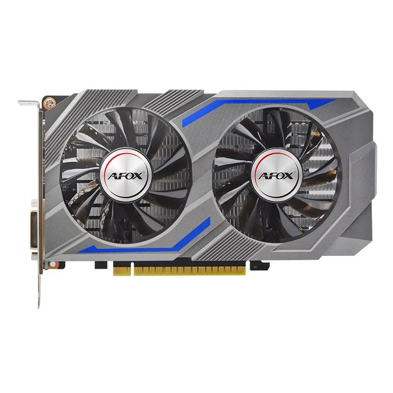 

Видеокарта AFOX NVIDIA GeForce GTX 1650 Dual Fan, 4Gb DDR6, 128 бит, PCI-E, DVI, HDMI, DP, Retail (AF1650-4096D6H1-V4/V6), Dual Fan