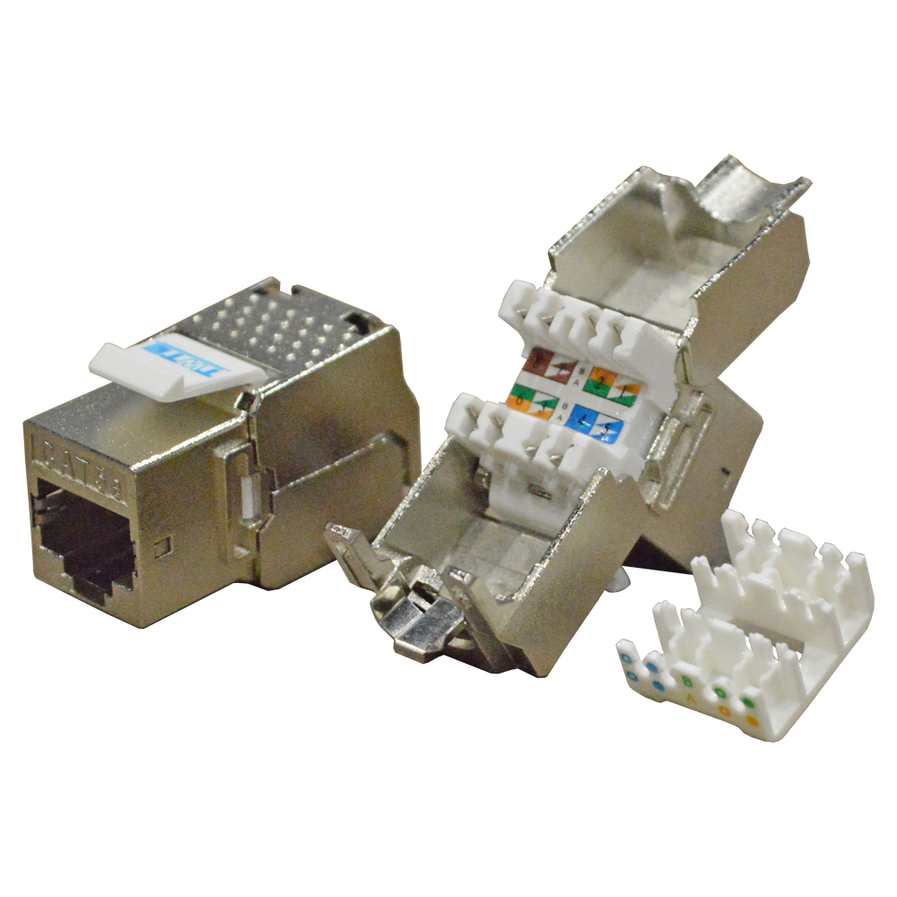 

Модуль Keystone Lanmaster 180 градусов, RJ-45 cat.5e, 1шт., белый (TWT-OK45STP180/5E), 180 градусов