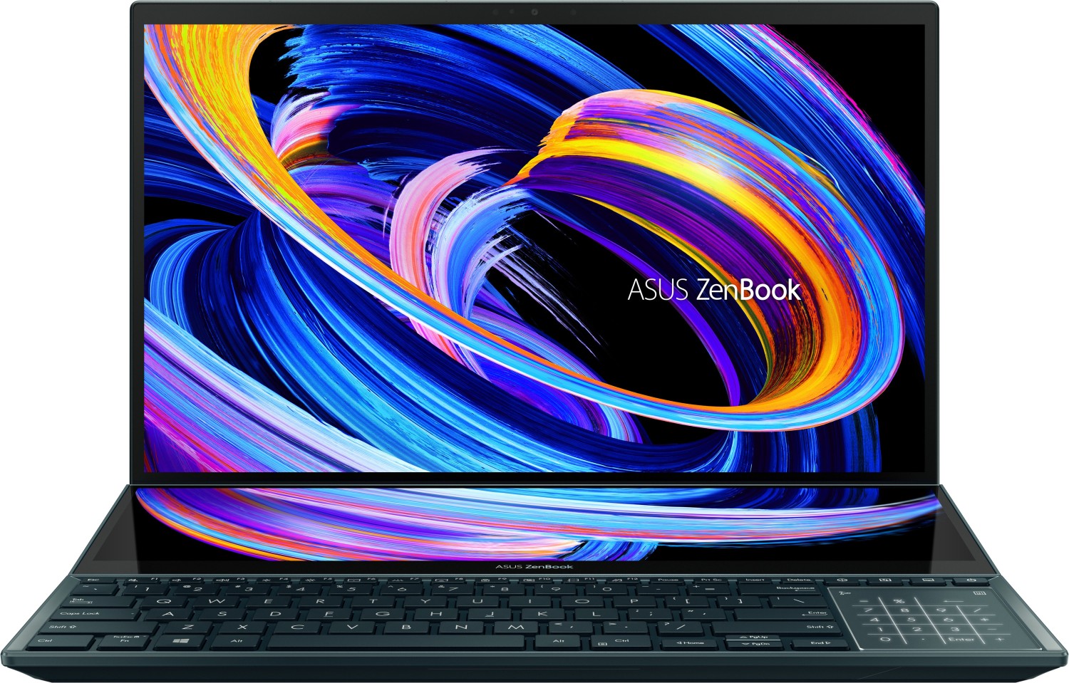 

Ноутбук ASUS ZenBook Pro Duo 15 UX582ZW-H2021X 15.6" OLED 3840x2160 Touch, Intel Core i7 12700H 1.7 ГГц, 32Gb RAM, 1Tb SSD, NVIDIA GeForce RTX 3070 Ti-8Gb, W11Pro, темно-синий (90NB0Z21-M001P0), UX582ZW-H2021X