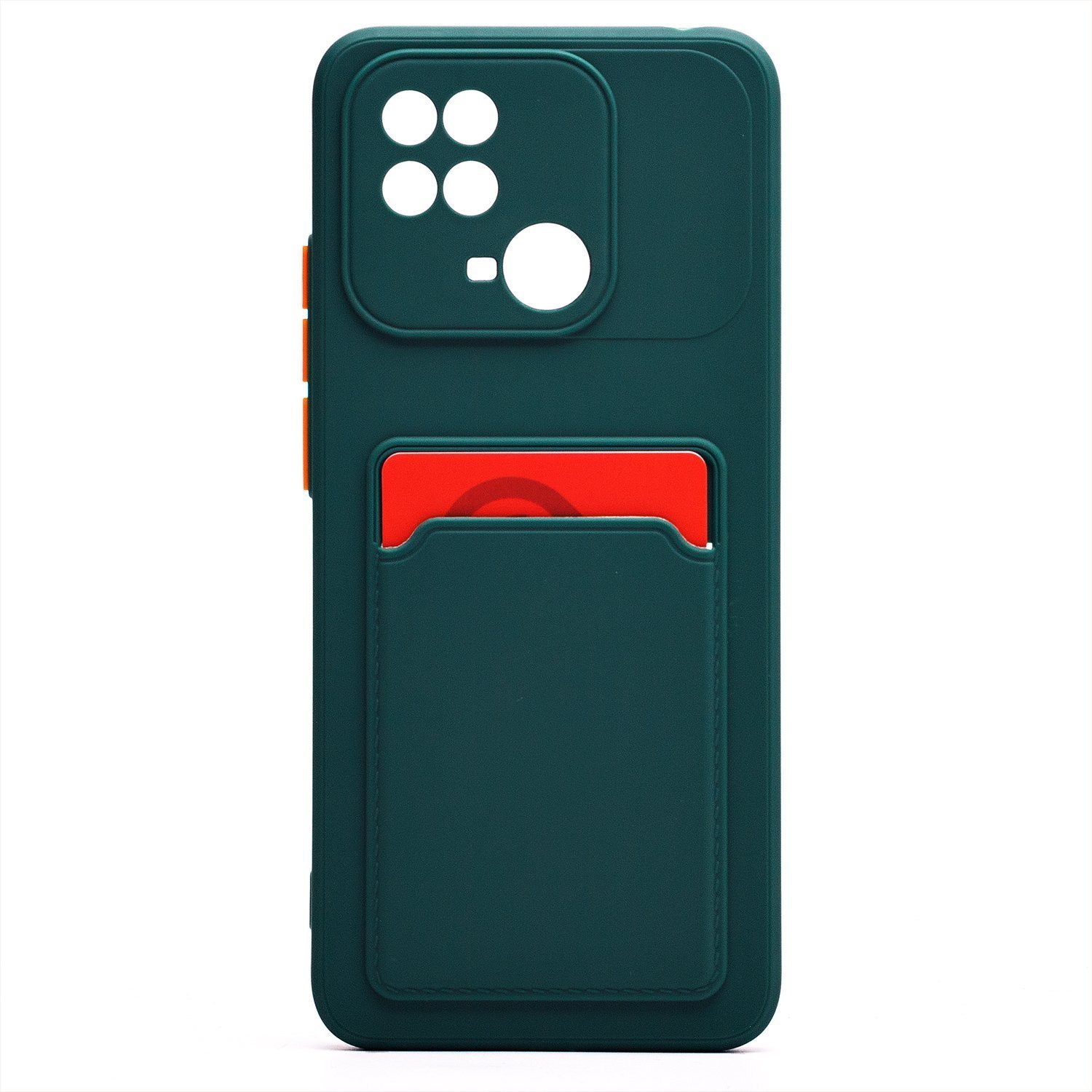 

Чехол-накладка SC315 с картхолдером для смартфона Xiaomi Redmi 10C, темно-зелёный (214732)