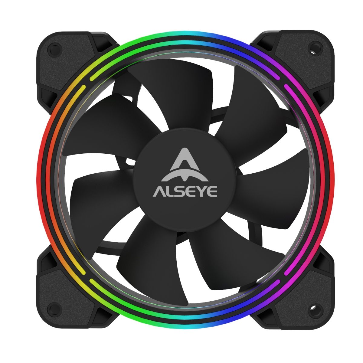 Вентилятор Alseye HALO 4.0, 120мм, 2000rpm, 30 дБ, 4-pin PWM, 1шт, RGB (AS-HALO-4.0-RGB) б/у, с внутреннего использования, следы монтажа, полный комплект
