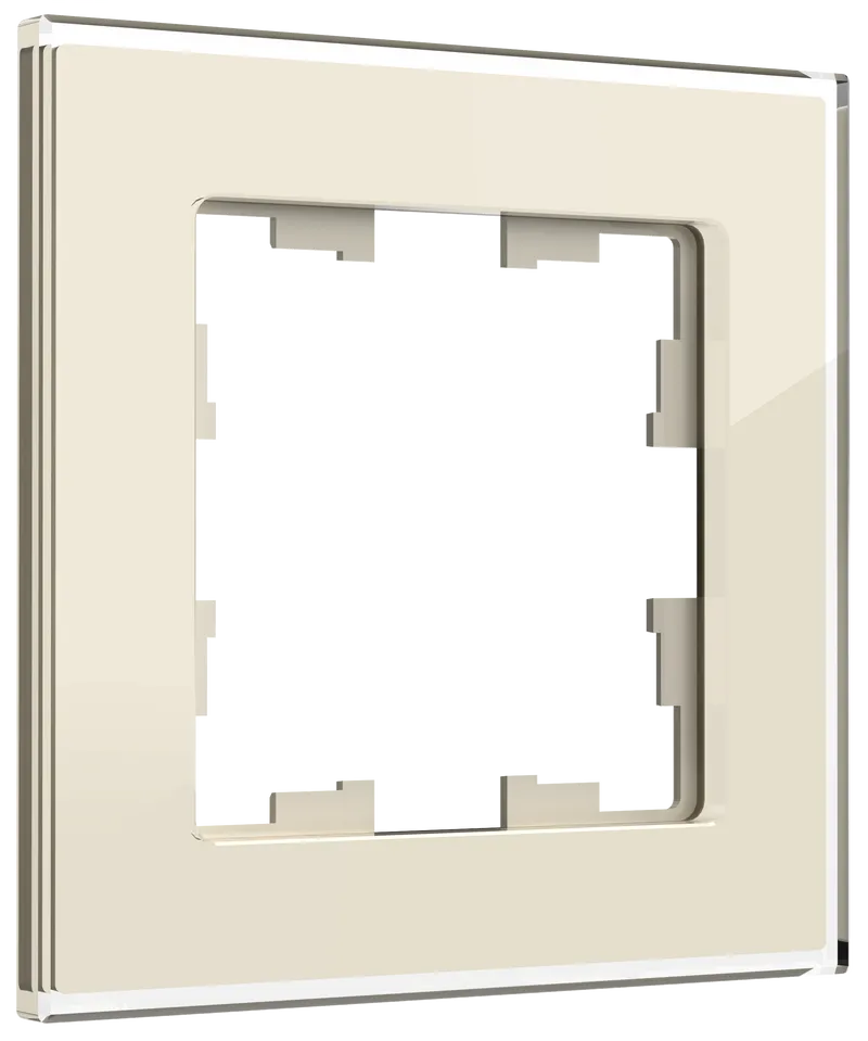 

Рамка IEK BRITE стеклянные РУ-1-2-БрВа, горизонтальная и вертикальная, 1-пост, ванильный (BR-M12-G-K10), РУ-1-2-БрВа