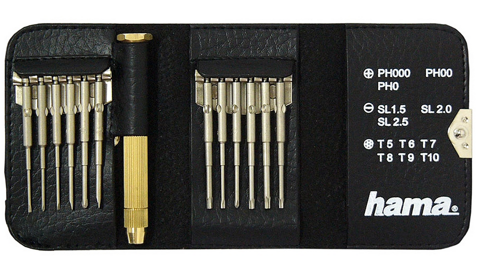 Отвертка с набором бит/насадок, предметов в наборе: 13шт., кейс, Hama H-39694