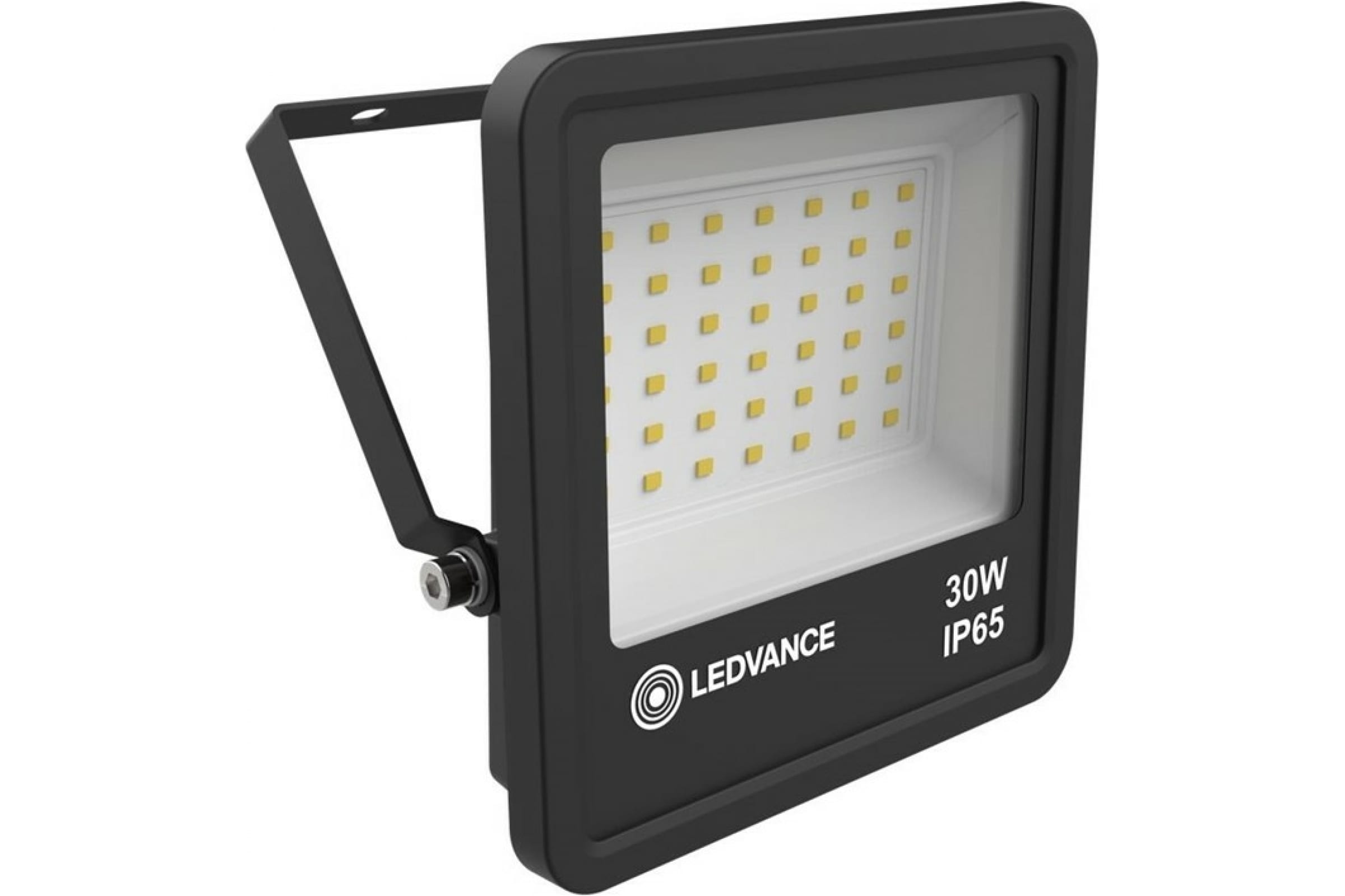 

Прожектор светодиодный LEDVANCE, 30Вт, 2700лм, 6500K, Ra:70-79, IP65, черный (4058075709294)