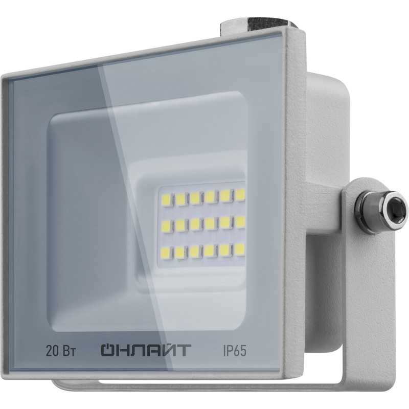 

Прожектор светодиодный ОНЛАЙТ OFL-20-6K-WH-IP65-LED, 20Вт, 1600лм, 6000К, IP65, белый (90133), OFL-20-6K-WH-IP65-LED