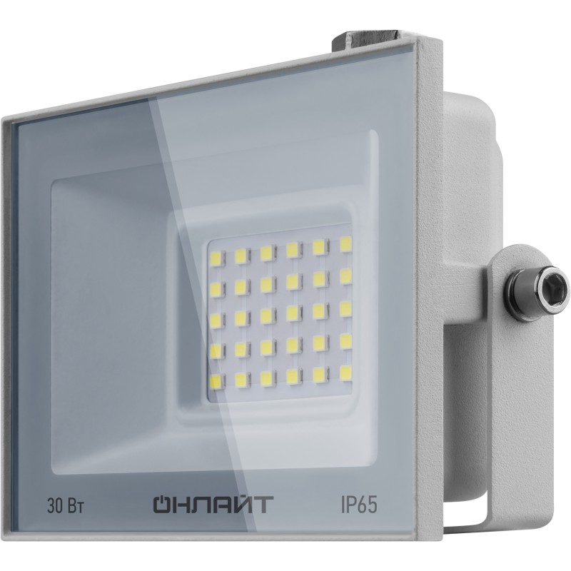 

Прожектор светодиодный ОНЛАЙТ OFL-30-6K-WH-IP65-LED, 30Вт, 2400лм, 6000К, IP65, белый (90135), OFL-30-6K-WH-IP65-LED