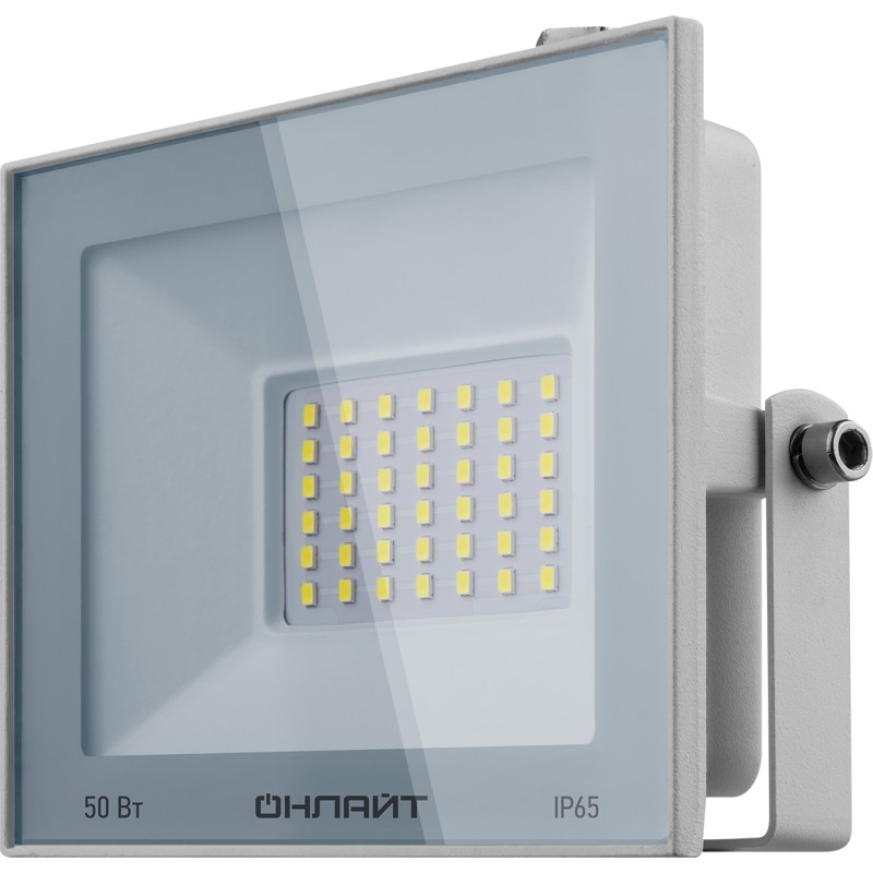 

Прожектор светодиодный ОНЛАЙТ OFL-50-4K-WH-IP65-LED, 50Вт, 4000лм, 4000K, IP65, белый (90136), OFL-50-4K-WH-IP65-LED