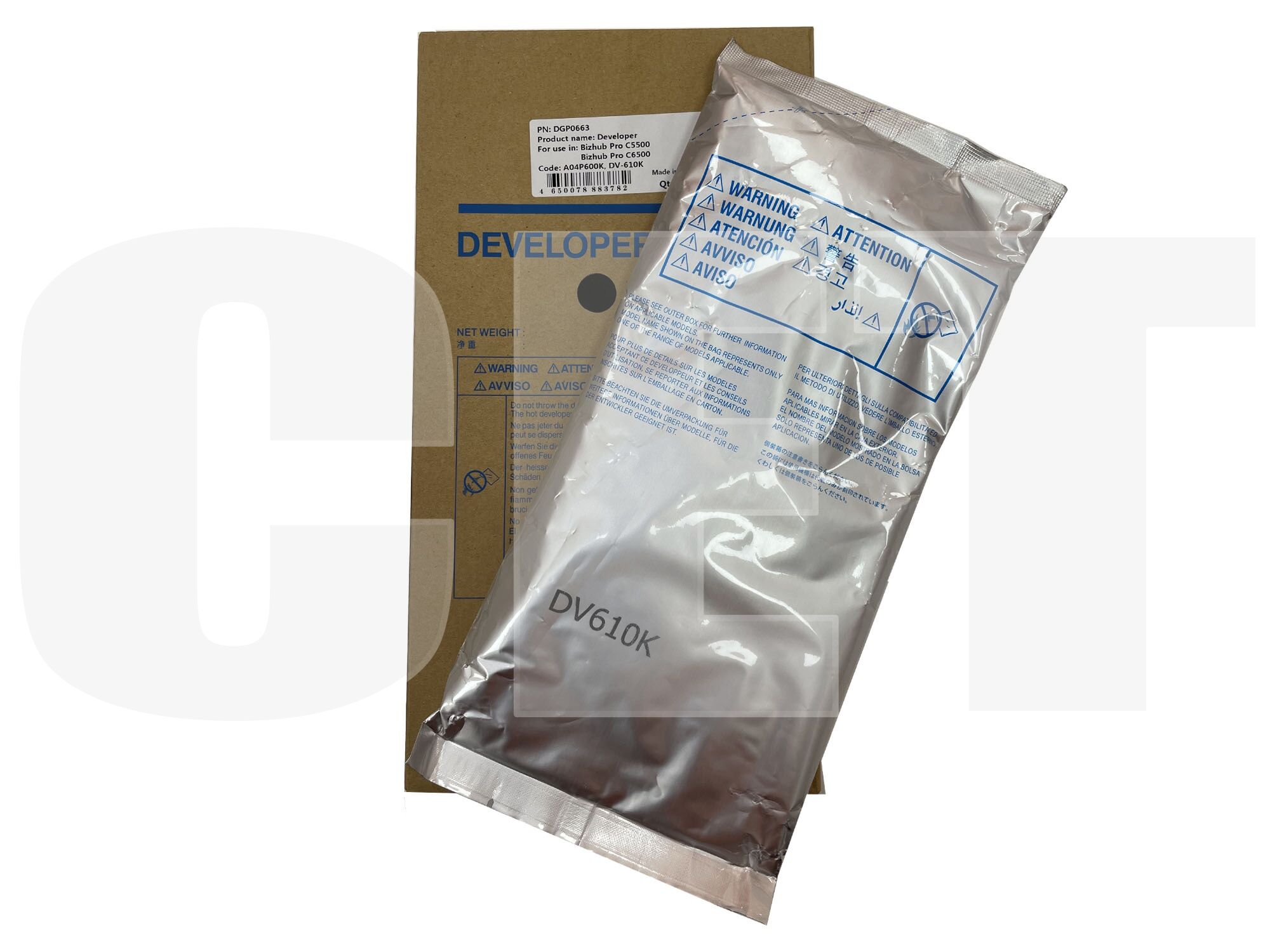 

Девелопер CET для Bizhub PRO C5500/C5501/C6000 (CET) Black, 1100г, DGP0663 KONICA MINOLTA: Bizhub PRESS C6000, Bizhub PRESS C7000, Bizhub PRO C5500, Bizhub PRO C5501, Bizhub PRO C6000L, Bizhub PRO C6500, Bizhub PRO C6501, A04P600K, DV-610K, черный, пакет,
