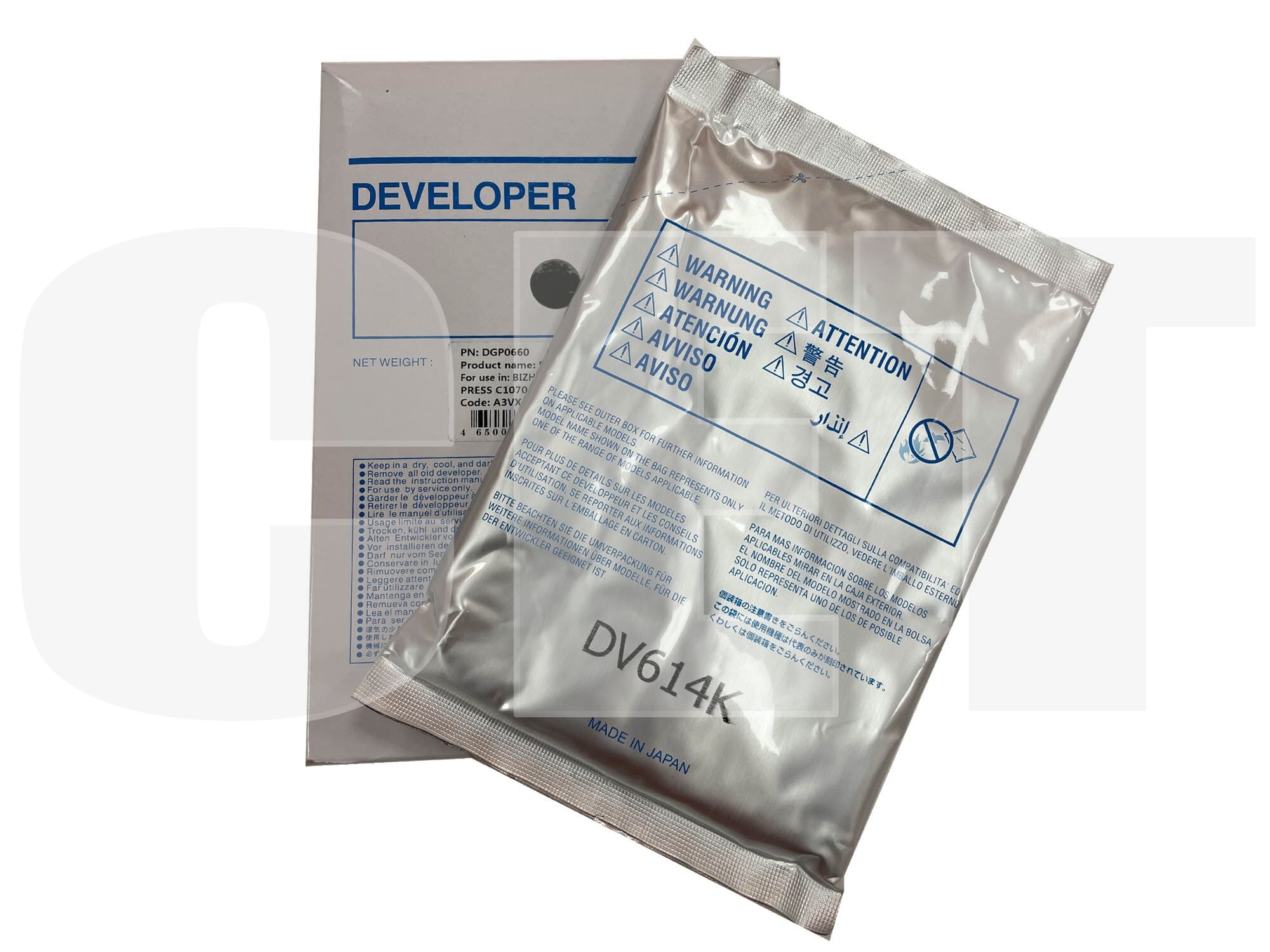 

Девелопер CET для Bizhub PRO C1060L, PRESS C1060/C1070/C1070P/C71HC (CET) Black, 630г, DGP0660 KONICA MINOLTA: AccurioPress C83hc, AccurioPress C2060, AccurioPress C2070, AccurioPress C3070, AccurioPress C3080, AccurioPress C4070, AccurioPress C4080, Accu