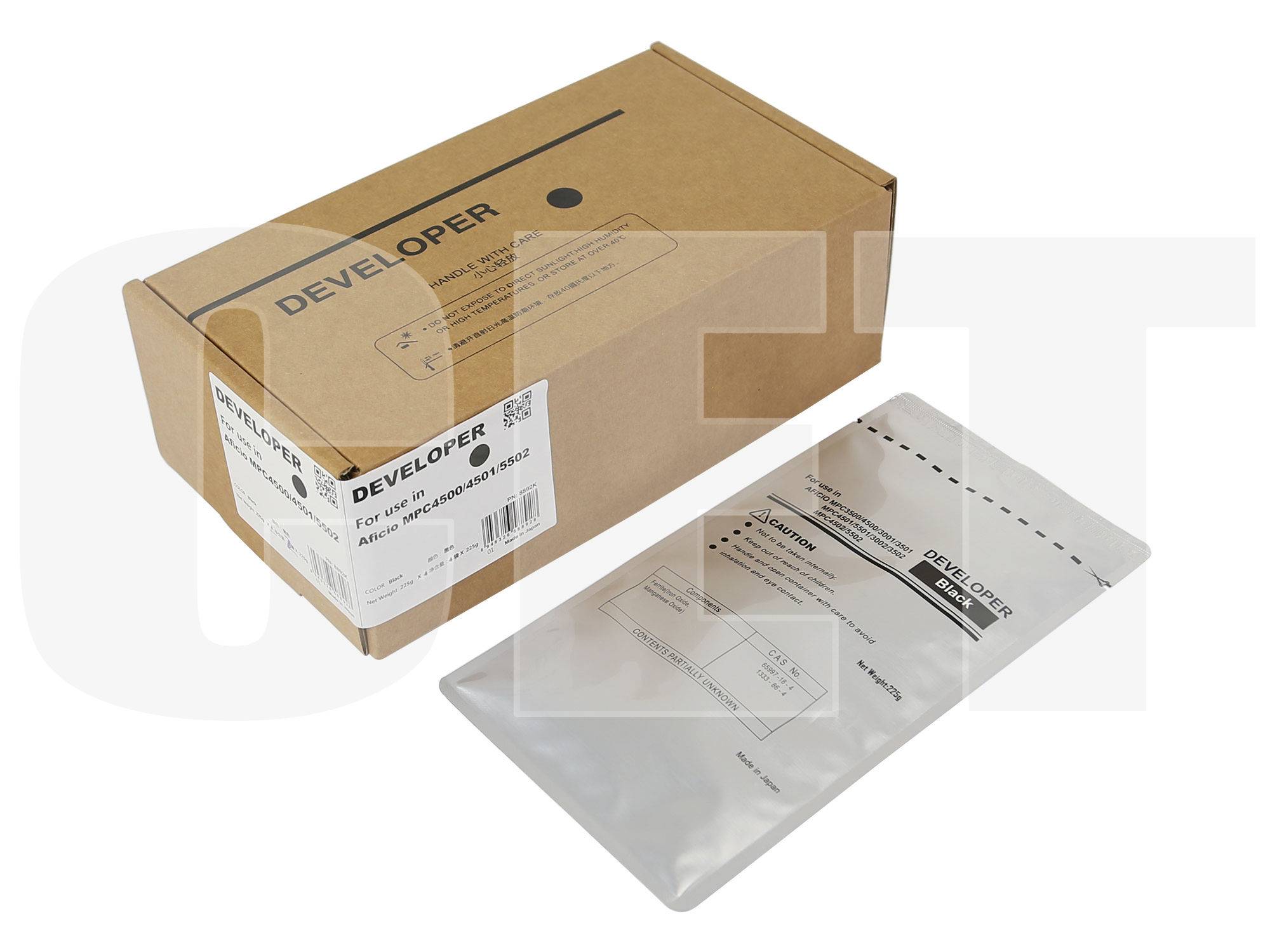 

Девелопер CET для Aficio MPC5502, Aficio MPC5501, Aficio MPC4502, Aficio MPC4501, Aficio MPC4500, Aficio MPC3502, Aficio MPC3501, Aficio MPC3500, Aficio MPC3002, Aficio MPC3001, B230-9640, D089-9640, D144-9640, 160000 страниц, черный, пакет, 225 г (CET889