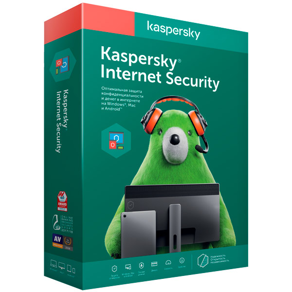 Антивирус Kaspersky Internet Security, базовая лицензия, Russian, лицензий 1, на 3 устройства, на 12 месяцев, BOX (KL1939RBCFS)