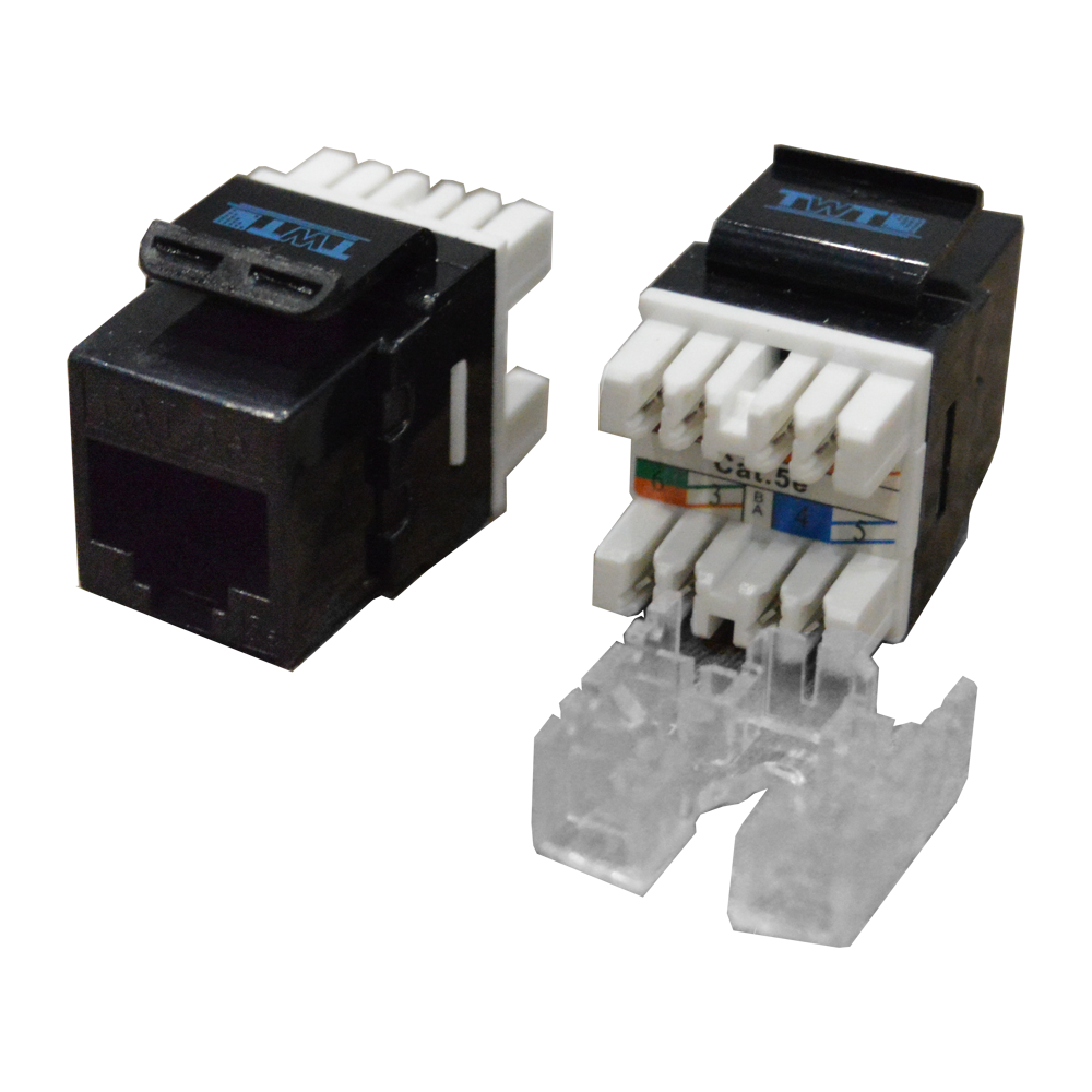 

Модуль Keystone Lanmaster 180 градусов, RJ-45 cat.5e, 1шт., черный (TWT-OK45UTP180/5E-BK), 180 градусов