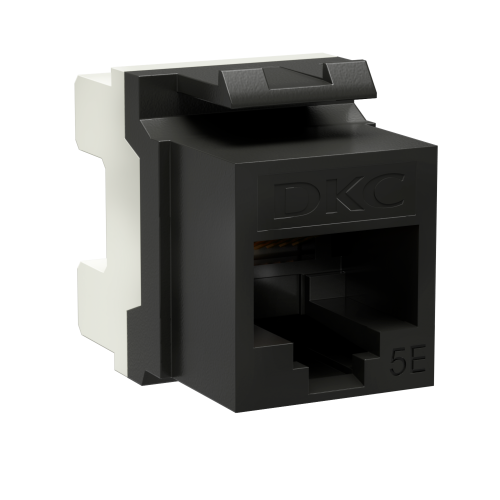 

Модуль Keystone DKC 180 градусов, RJ-45 cat.5e, 1шт., черный (RNK5EU180BK), 180 градусов