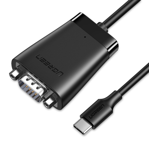 

Кабель-переходник (адаптер) USB 2.0(Am)-DB9 RS-232, экранированный 1.5 м, черный UGREEN CM253 (70612), CM253