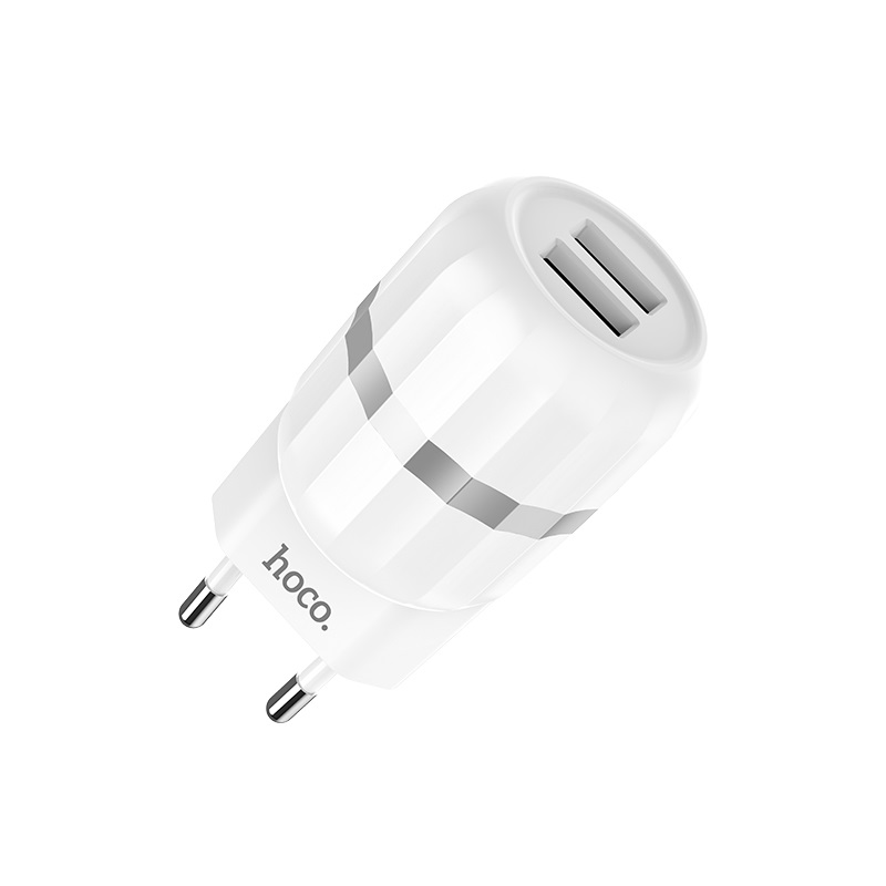

Сетевое зарядное устройство Hoco C41A Wisdom, 2xUSB, 2.4A, белый (6957531080589), Lightning 8pin, C41A Wisdom