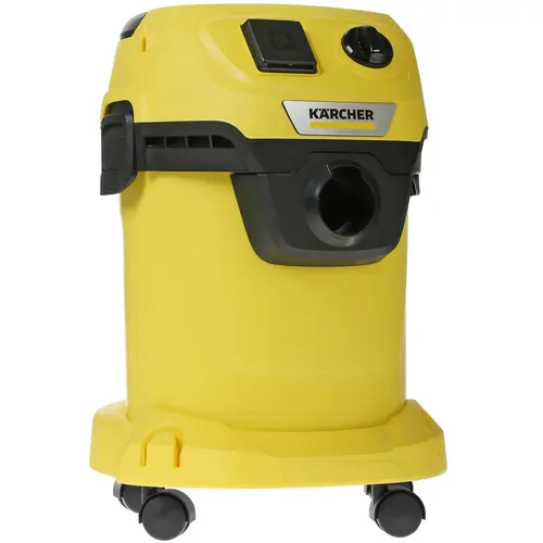 Строительный пылесос KARCHER WD 3 P V-17/4/20 Workshop, сетевой, 1 кВт, сухая уборка + сбор влажного мусора уборка, объем пылесборника 17 л, контейнер, мешок, диаметр шланга 3.5 см, длина шланга 2 м, встроенная розетка, 4.8 кг (1.628-175.0)