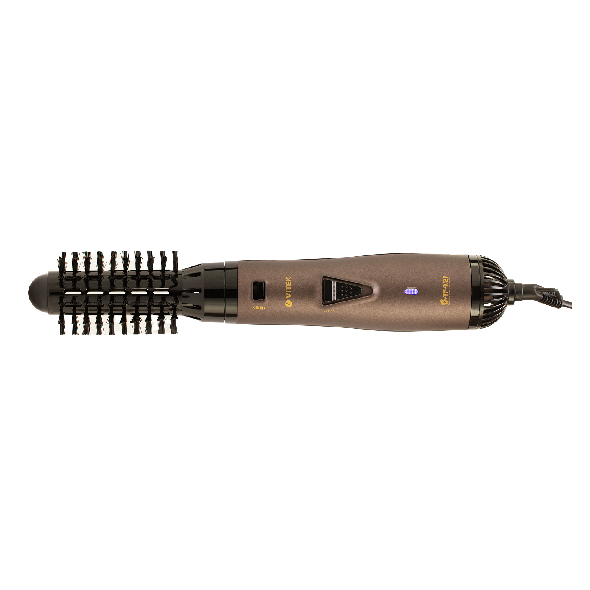 

Фен-щетка Vitek VT-8247 1000Вт, режимов: 3, насадок: 3, коричневый, VT-8247