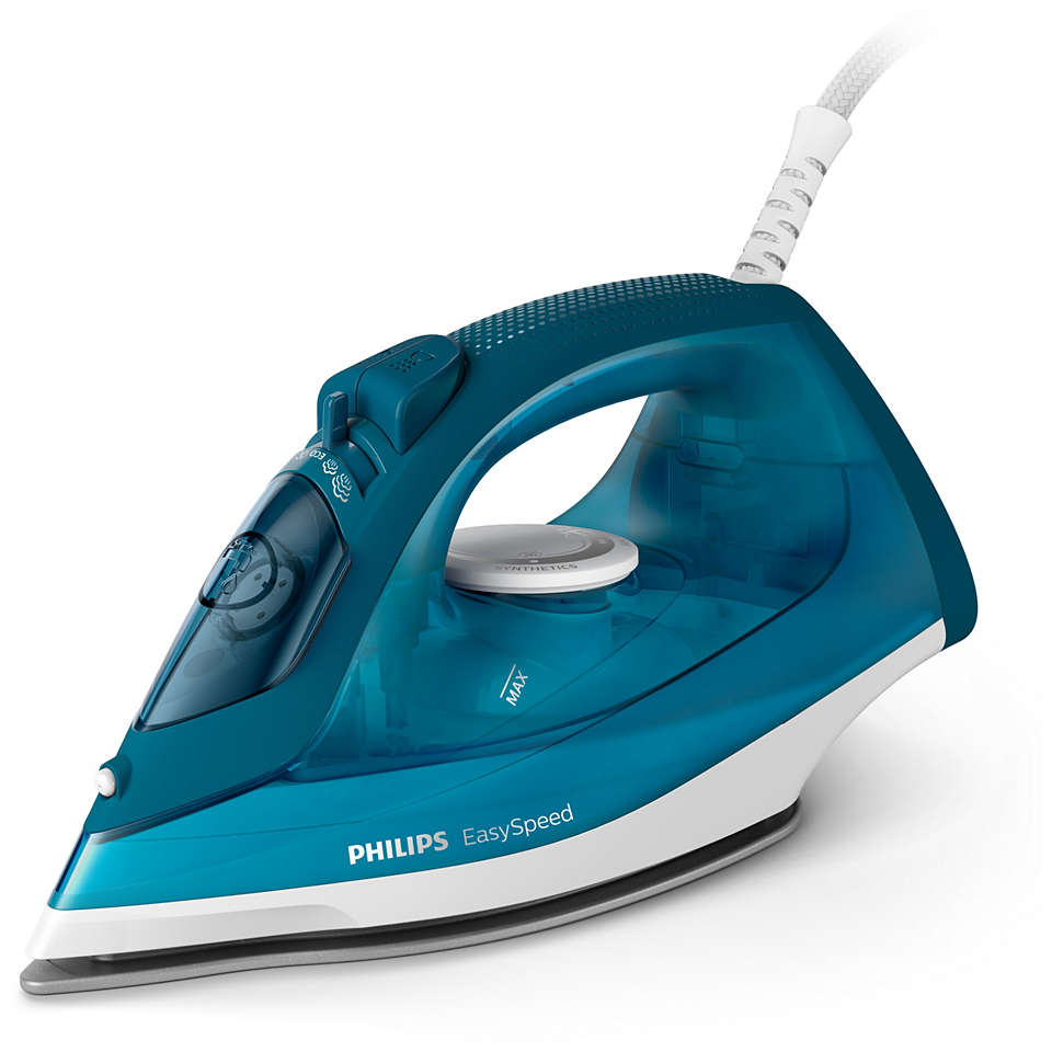 

Утюг Philips GC1756 2 кВт, длина шнура 1.9 м, синий/белый (GC1756/20), GC1756