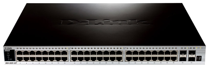 

Коммутатор D-link DGS-3620-52P, управляемый, кол-во портов: 48x1 Гбит/с, кол-во SFP/uplink: SFP+ 4x10 Гбит/с, установка в стойку, PoE: 48x30Вт (макс. 370Вт) (DGS-3620-52P/B1AEI), DGS-3620-52P