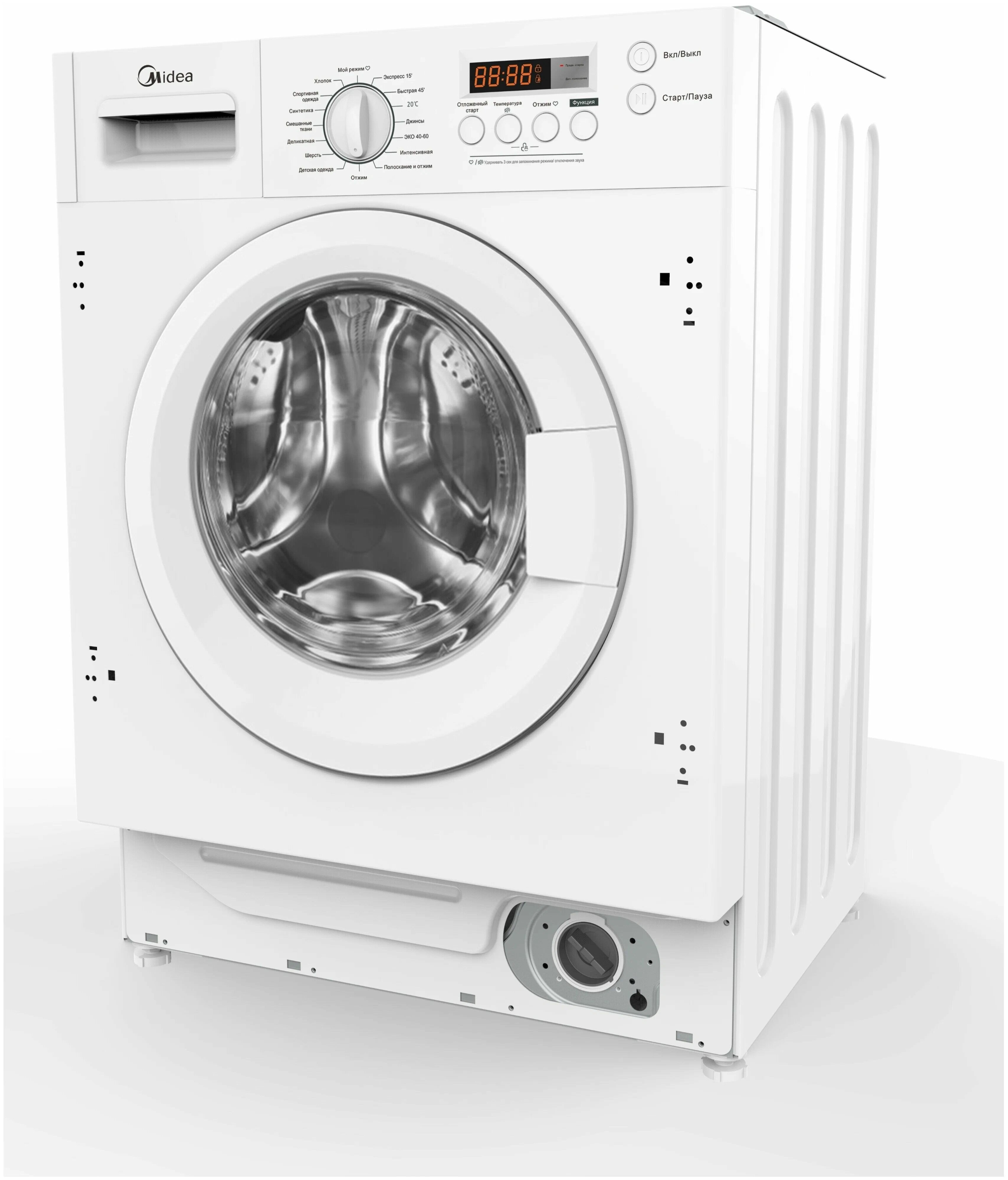 Стиральная машина Midea MFG10W60, 6 кг, 1400 об/мин, белый (MFG10W60/W-RU)