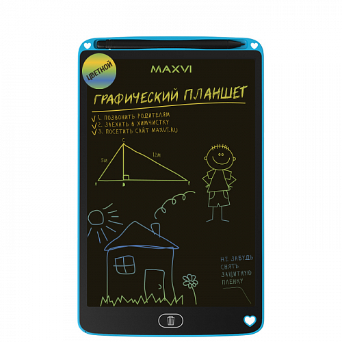 

Графический планшет Maxvi MGT-02С, 10.5", перо - беспроводное, синий (MGT-02СBL), MGT-02С