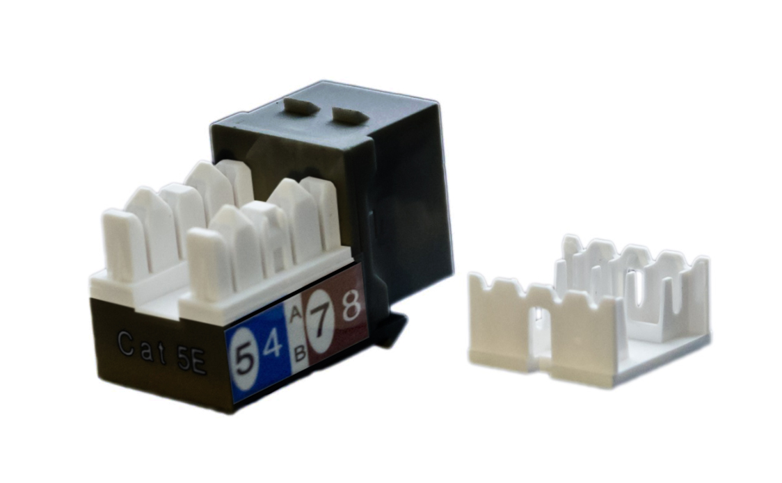 

Вставка Keystone Hyperline, RJ-45(8P8C) cat.5e, 1шт., черный (KJ9-8P8C-C5e-90-BK)