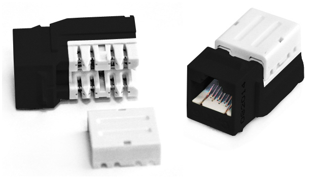 

Вставка Keystone Hyperline, RJ-45(8P8C) cat.6, 1шт., черный (KJNE-8P8C-C6-90-BK)