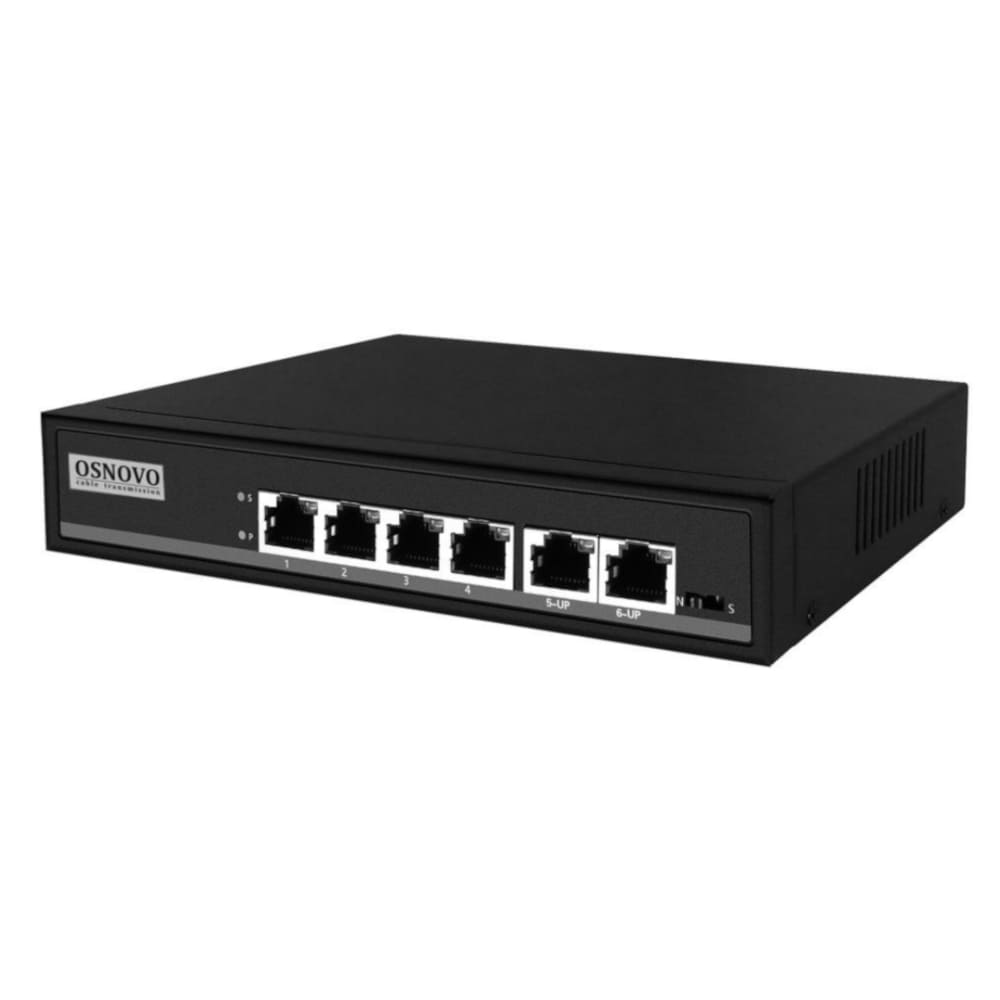Коммутатор OSNOVO SW-20600/A(80W), кол-во портов: 6x100 Мбит/с, PoE: 4x30Вт (макс. 80Вт) (SW-20600/A(80W)) б/у, после ремонта, следы эксплуатации, без комплекта
