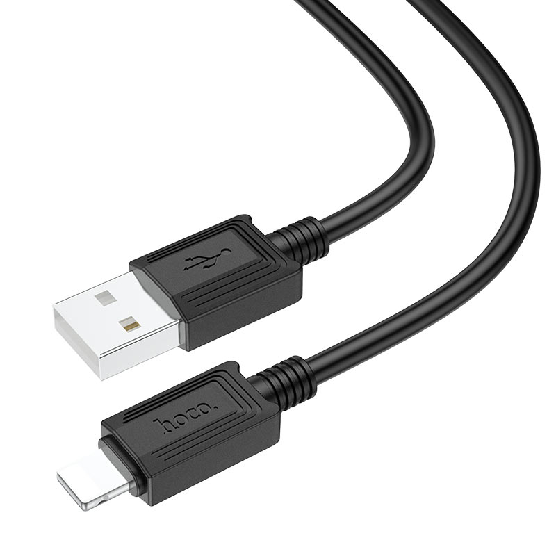 

Кабель USB-Lightning 8-pin, 2.4A 1 м, черный HOCO X73 (206181), X73