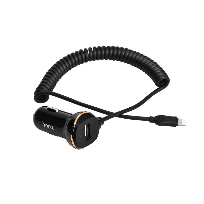 

Автомобильное зарядное устройство Hoco Z14, USB, 3.4A, QC, кабель Lightning 8-pin, белый (6957531054009), Z14