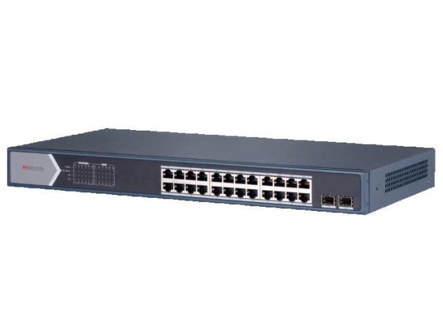 

Коммутатор HiWatch DS-S2624GP, кол-во портов: 24x1 Гбит/с, кол-во SFP/uplink: SFP 2x1 Гбит/с, установка в стойку, PoE: 24x30Вт (макс. 225Вт) (DS-S2624GP), DS-S2624GP