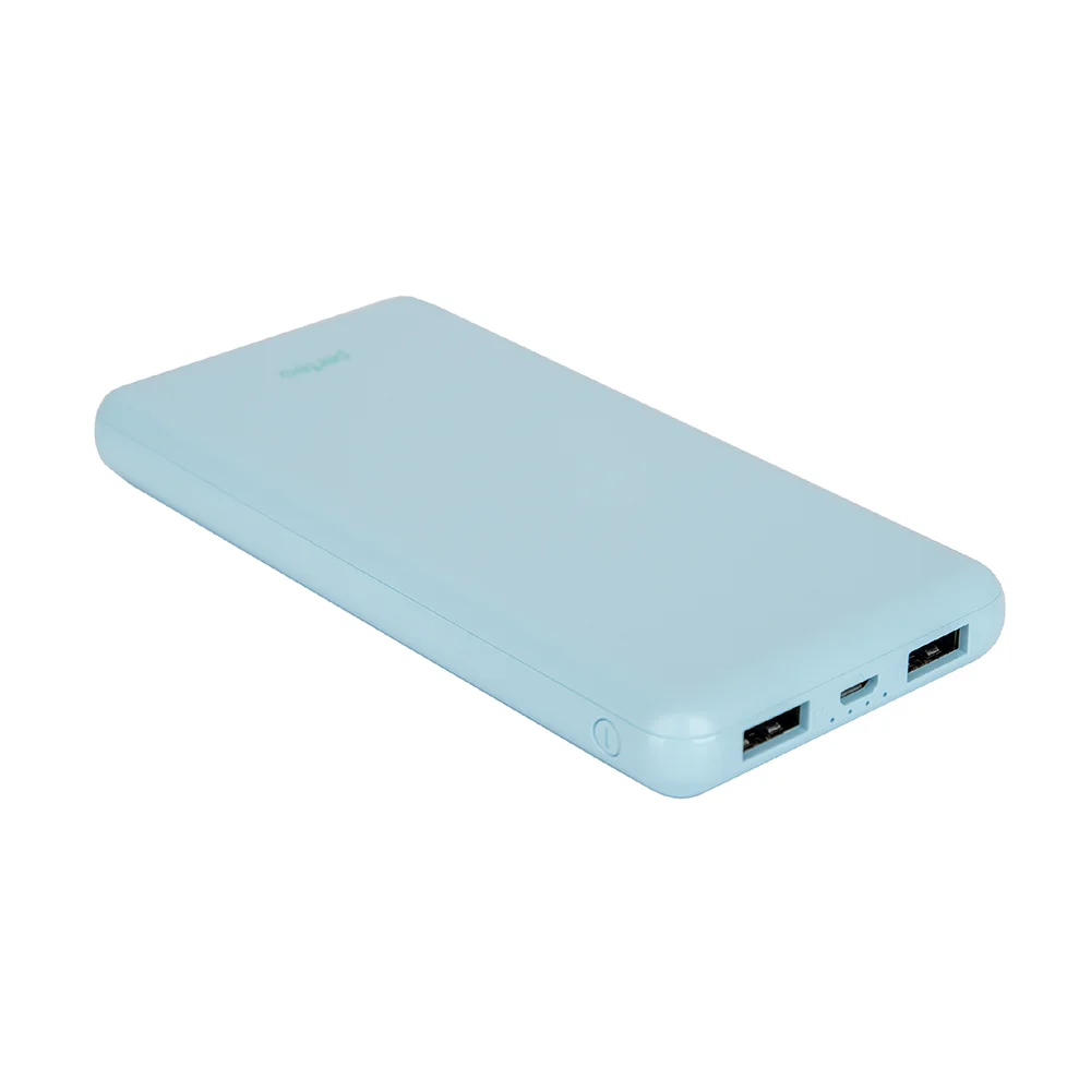 

Портативный аккумулятор (Powerbank) Perfeo COLOR VIBE, 10000mAh, 2xUSB, 2.1A, голубой (PF_D0166), COLOR VIBE