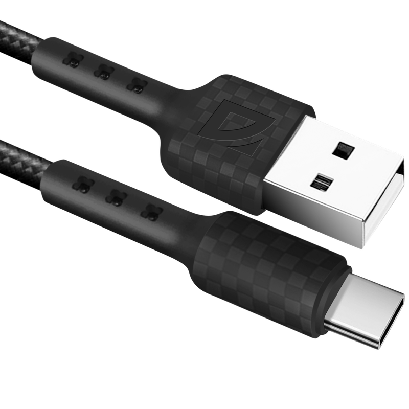 

Кабель USB-USB Type-C, 2.4A 1 м, черный Defender F181 (87113BLA), F181