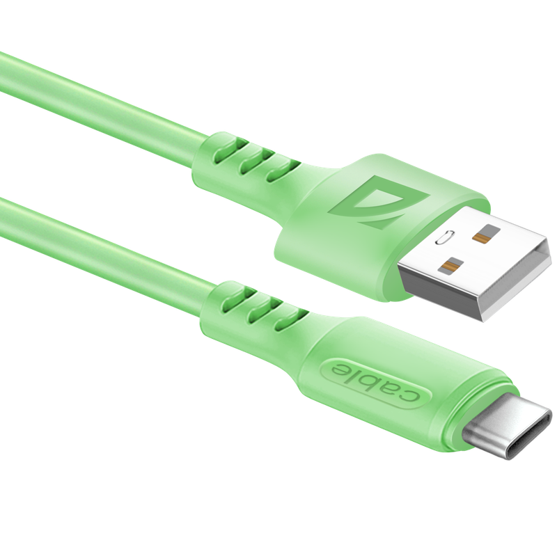 

Кабель USB-USB Type-C, 2.4A 1 м, зеленый Defender F207 (87106GRN), F207